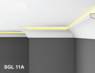 EPS Plaster coated - COVING LED Lighting cornice - SGL11A 65mm x 65mm