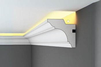 EPS Plaster coated - COVING LED Lighting cornice - SGL12 90mm x 90mm