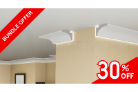 EPS Plaster coated - COVING LED Lighting cornice - SH18 120mm x 80mm x 20 Meteres BUNDLE PACK SAVE up to 33%