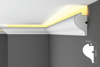 EPS Plaster coated - COVING LED Lighting cornice - SGL6 70mm x 120mm