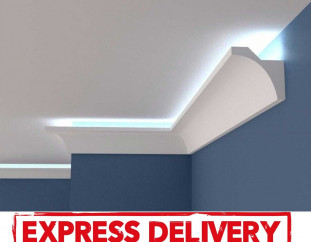 XPS COVING LED Lighting cornice - BFS12 100mm x 80mm x 12 meters EXPRESS DELIVERY